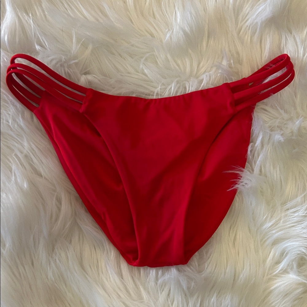 NWOT Red Women's Swim Bottom. Large.